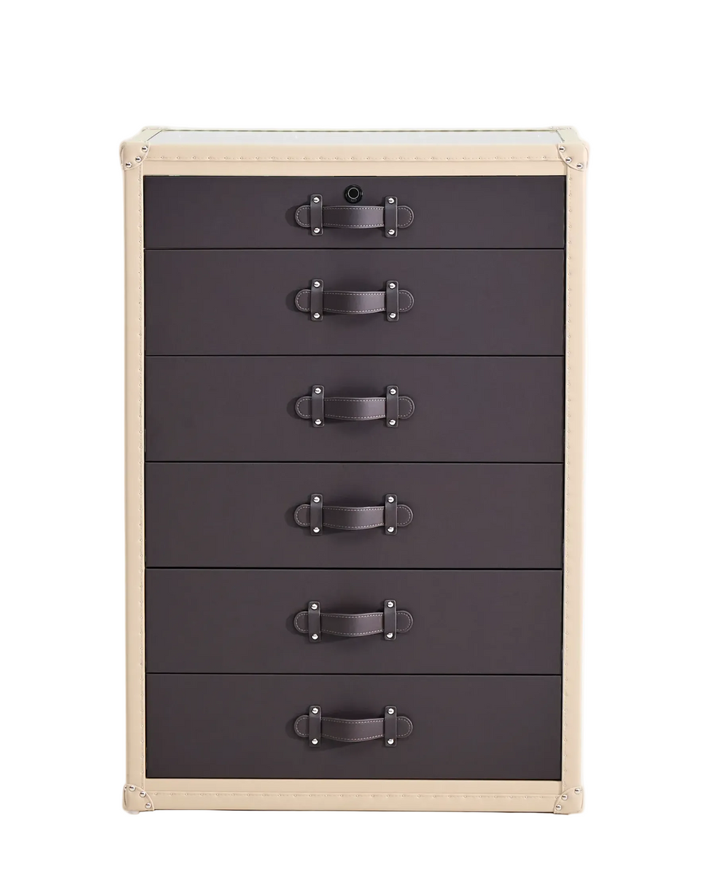 Heritage Leather · The Signature Display Tallboy - Noir & Crème